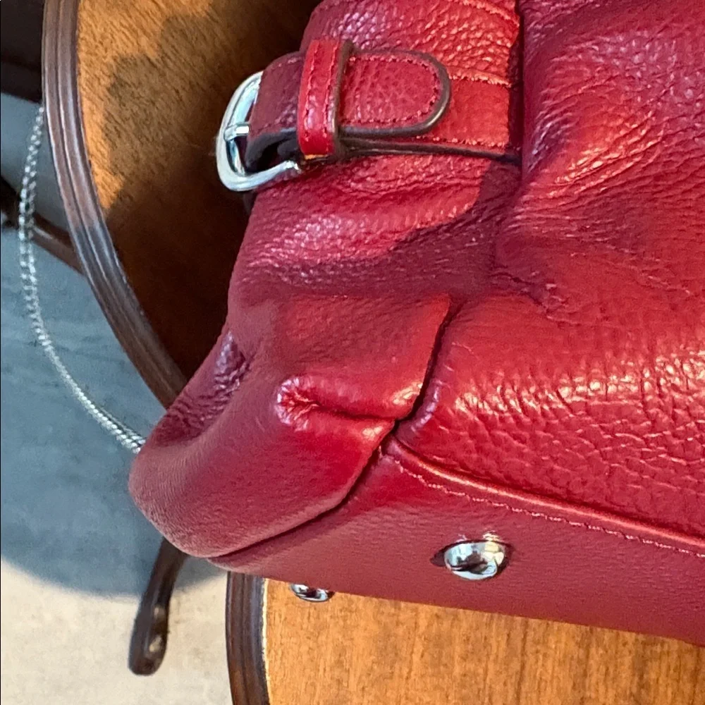 Vatan  satchel  Crossbody bag  vintage thick pebbled Leather  Silvertone HW NWOT